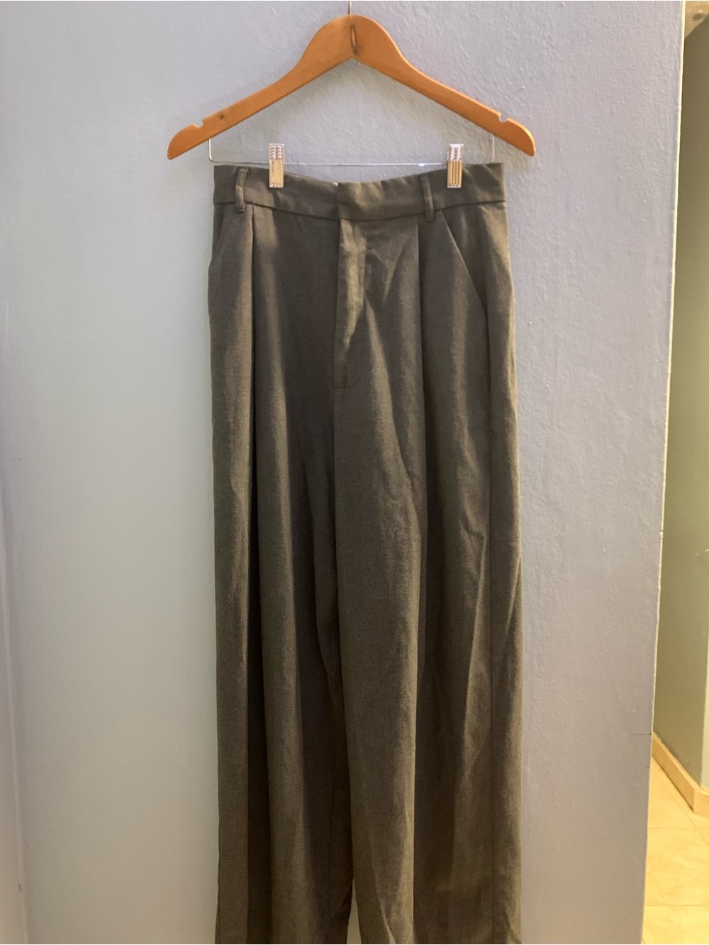 Zara High Waisted Classic Pleated Trousers